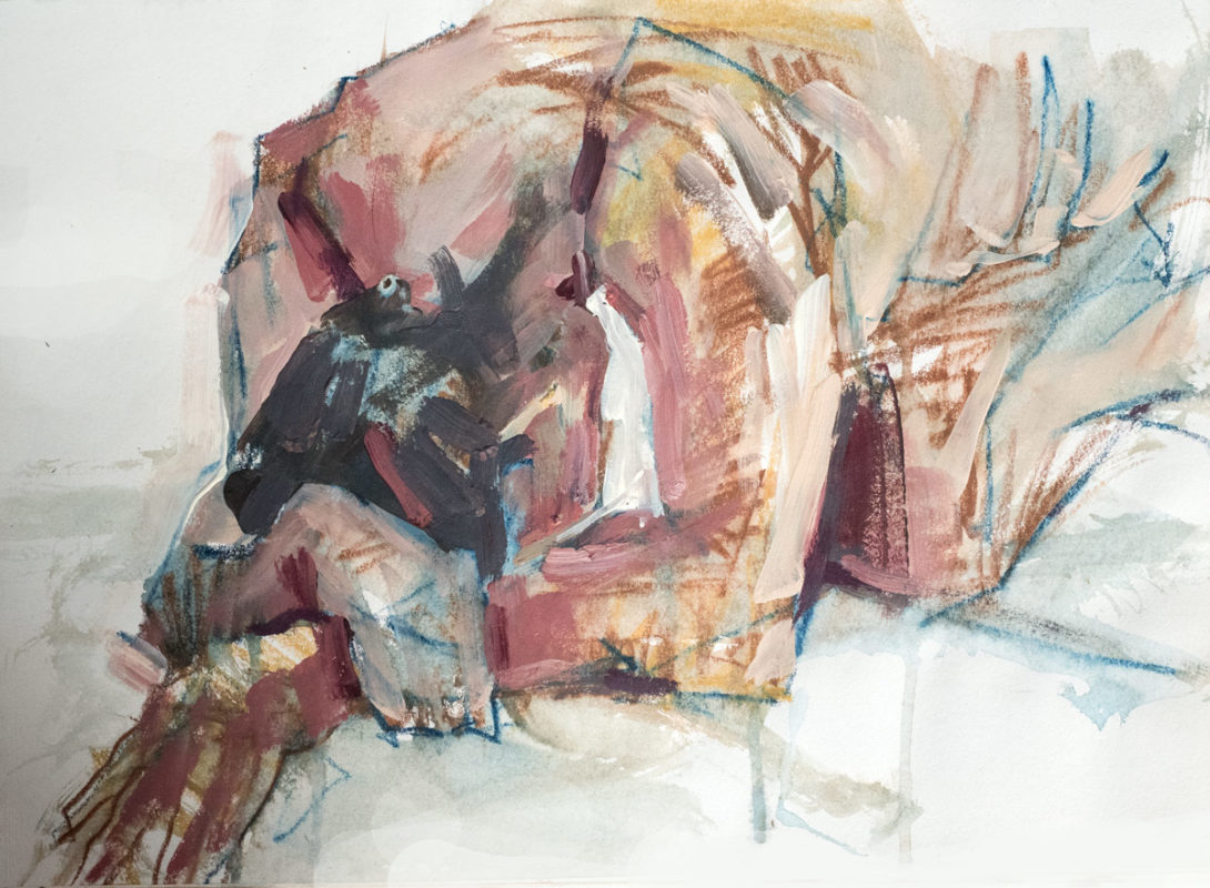 Pastel-Acrylique, Jean, A3, 2020